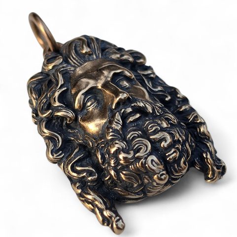 DIEU GREC ZEUS, PENDENTIF EN BRONZE