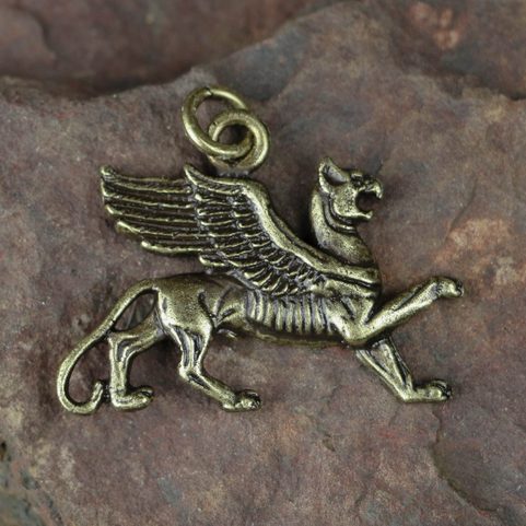 GRYF, ANHÄNGER ZINK, ALTMESSING