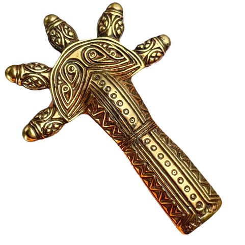 BRONZE GERMANIC FIBULA, 6TH CENTURY