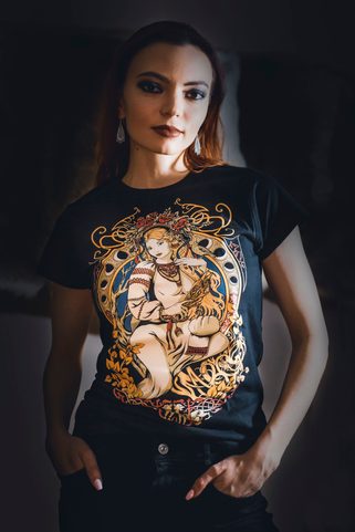 SLAVIA DAMEN T-SHIRT SLAWISCH FARBIG