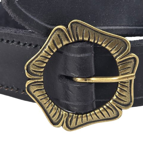 CEINTURE MÉDIÉVALE EN CUIR ANGLETERRE, NOIR