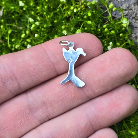 CANARD, PENDENTIF DE STYLE EUROPE DE L'EST, ARGENT 925/1000