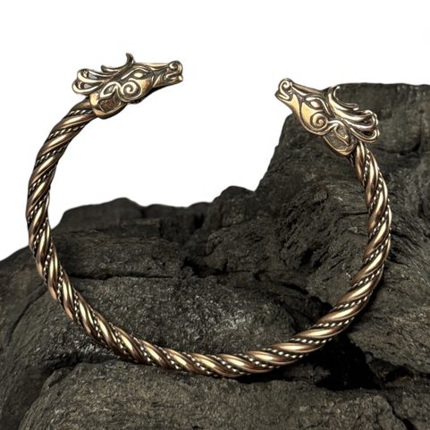 FIANNA, CERF, CELTIQUE, BRONZE, BRACELET