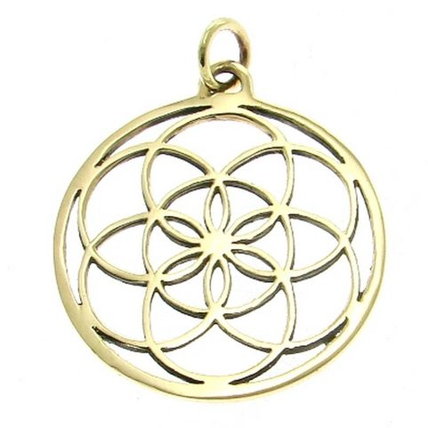 FLEUR DE LA VIE, PENDENTIF EN BRONZE