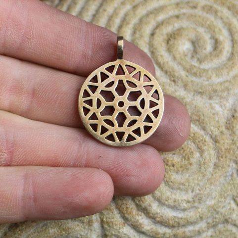 SUN SYMBOL, BRONZE PENDANT