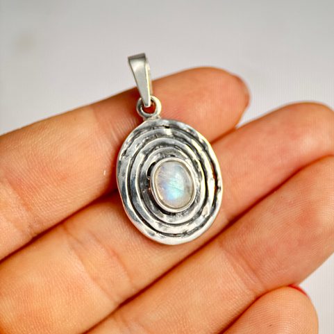 MOONSHINE - PENDENTIF, ARGENT, PIERRE DE LUNE