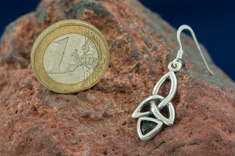 KIRA, OHRRINGE, MOLDAVIT UND SILBER 925