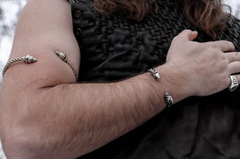 BERSERKER BEAR BRASS ARM RING