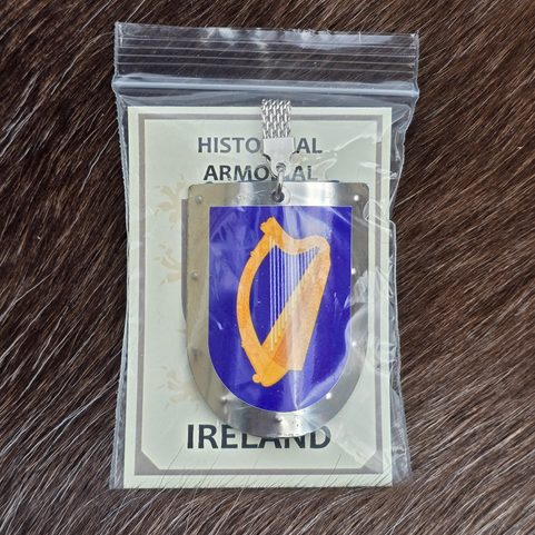 IRLANDE, MEDIEVAL SHIELD, PORTE-CLÉS, MÉTAL, FAIT À LA MAIN