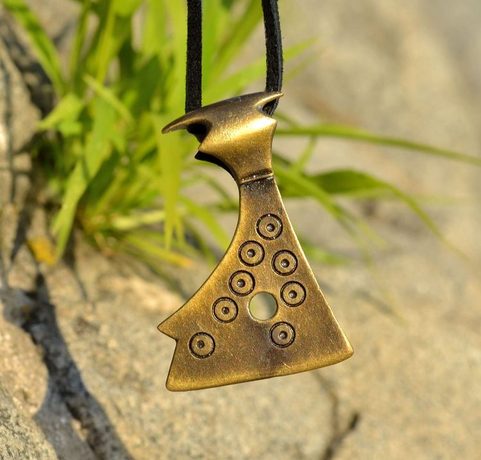 AXE OF PERUN, SLAVIC AMULET, ZINC