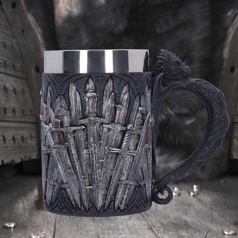MEDIEVAL SWORD DRAGON TANKARD GOTHIC FANTASY MUG