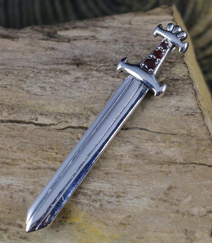 VIKING ÉPÉE, PENDENTIF - GRENADES, ARGENT