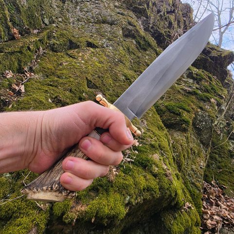 COUTEAU FORGÉ BOWIE FORBES AVEC FOURREAU