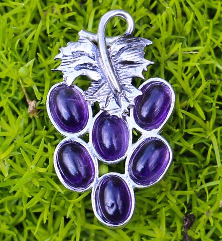 GRAPPE DE RAISIN, PENDENTIF EN ARGENT