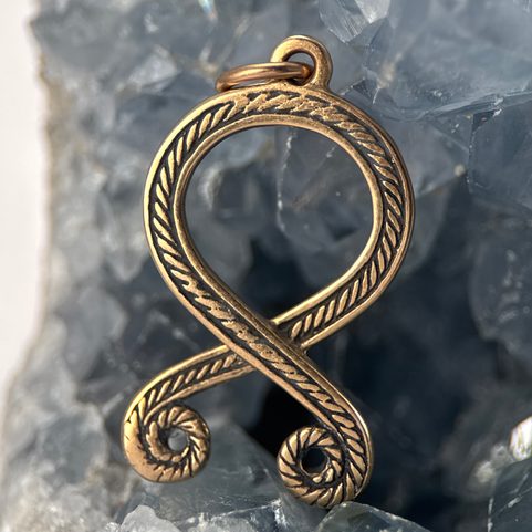 TROLL CROSS, ODAL RUNE, PENDANT, BRONZE