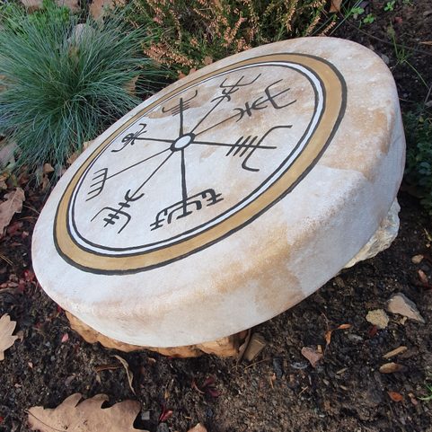 SHAMAN FRAME DRUM - VEGVISIR, GOLD