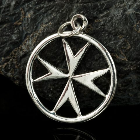 TEMPLAR CROSS, PENDANT, SILVER 925