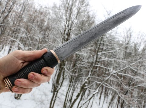 NEVIS, SCHOTTISCHES MESSER, DIRK, DAMASZENERSTAHL