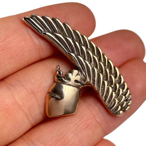 KNIGHT'S HELMET, PENDANT, BRONZE