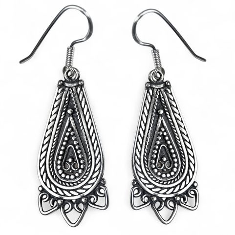 LADA, SILVER SLAVIC EARRINGS, AG 925