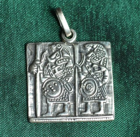 VENDEL WARRIORS, PENDANT, SWEDEN, GRAVE 14, SILVER 925