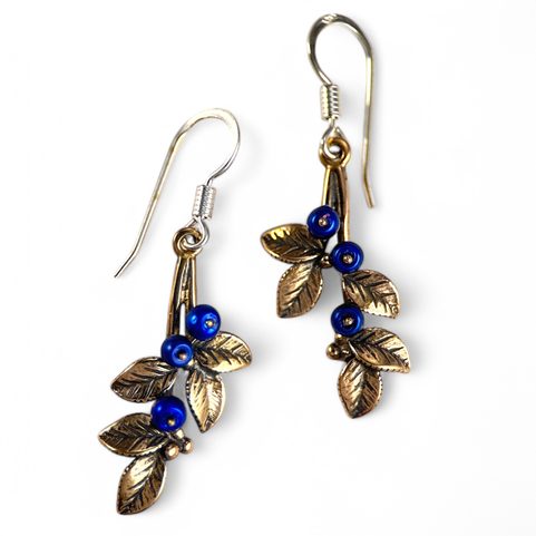 BLEUETS, BOUCLES D'OREILLES, BRONZE
