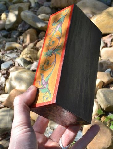 DÉESSE, BOÎTE EN BOIS ROMAIN, RÉPLIQUE