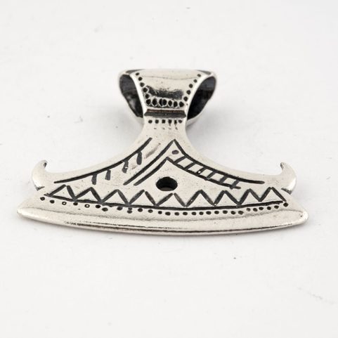 BEARDED AXE OF PERUN, SILVER SLAVIC PENDANT