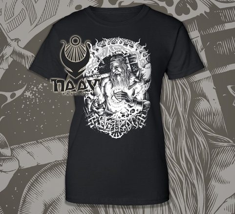SVAROG HIMMLISCHER SCHMIED, SLAWISCHER GOTT DES FEUERS T-SHIRT FÜR FRAUEN S/W