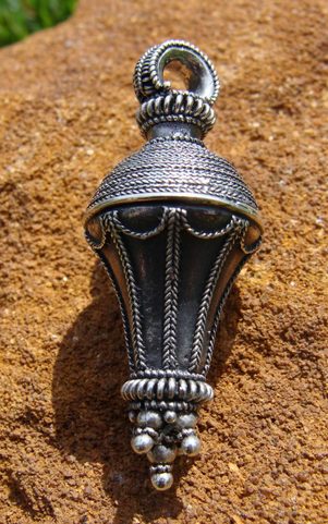 PEAR PENDANT, GERMANIA, ROMAN PERIOD, AG 925, 10 G