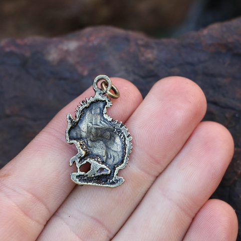 SQUIRREL, PENDANT, ZINC, ANTIQUE BRASS