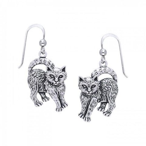 WITCH CATS, SILVER EARRINGS, AG 925