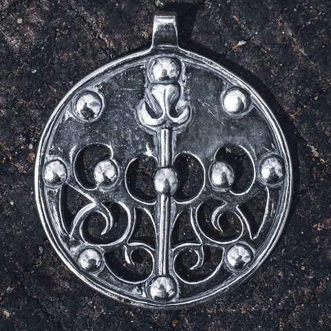 CELTIC LA TENE DRAGON OR BOAR PENDANT, LOCALITY OF SKRYJE, CENTRAL BOHEMIA, AG 925