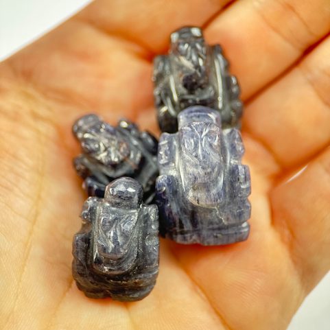 GANESHA, FIGURINE, SODALITE