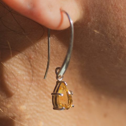 SINOPE PENDANT AND EARRINGS, SILVER 925 CITRINE, SET