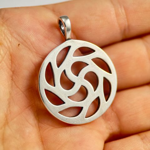 SONNENSYMBOL, ANHÄNGER SILBER 925