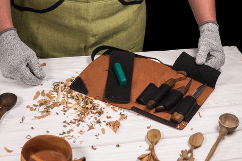 SET D'OUTILS DE SCULPTURE EN BOIS POUR LA SCULPTURE DE CUILLÈRES - S13X