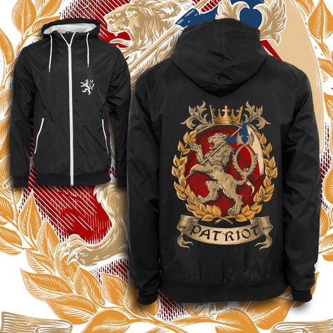 CZECH LION, JACKET WITH HOOD