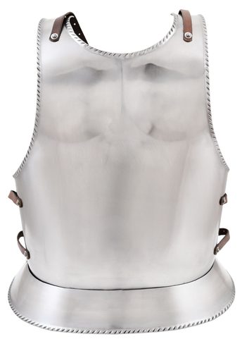 ARMURE GOTHIQUE, PLASTRON ET DOS, ACIER D'1,2 MM D'ÉPAISSEUR