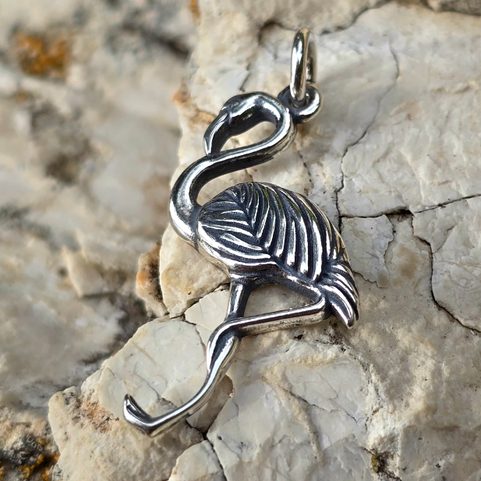 FLAMINGO, SILVER PENDANT AG 925/1000