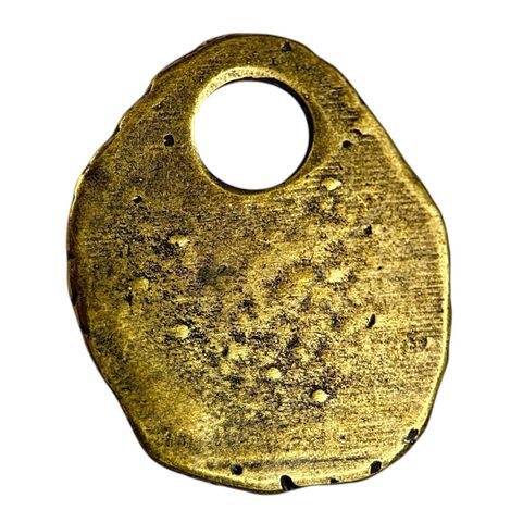FEHU - RUNE, OLD BRASS
