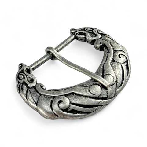 WOLF FENRIR BORRE STYLE - BELT BUCKLE ZINC