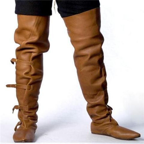 MEDIEVAL HIGH SHOES, 14TH OR 15TH CENTURY