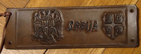 SRBIJA, LEATHER WRISTBAND