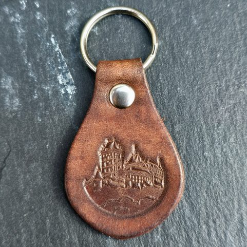 MEDIEVAL CASTLE, KEY RING, LEATHER