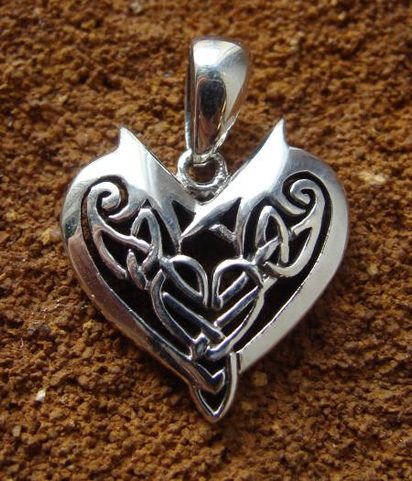 CELTIC HEARTH SILVER TALISMAN