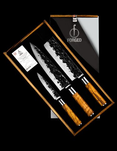 FORGED OLIVE - SET OF 3 JAPANESE KNIVES
