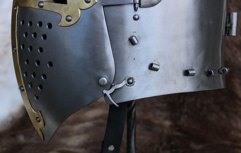 HELM MIT VISIER, 2 MM, MESSINGDEKORATION