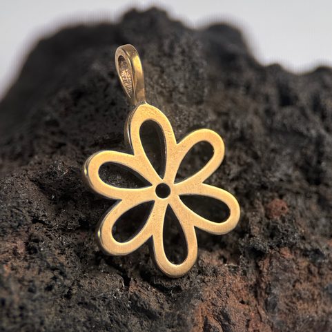 FLOWER, BRONZE PENDANT