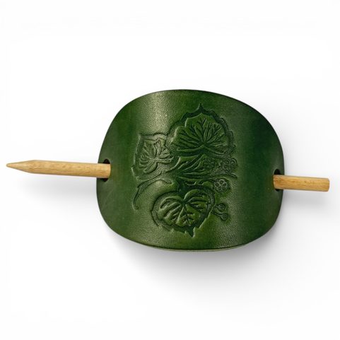 TILLEUL, PINCE À CHEVEUX EN CUIR